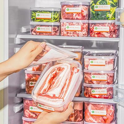 700/900/1000/1400ML Refrigerator Storage Box with Lid Clear Large Capacity Microwave Oven Safe Vegetables Fruits Fridge Organizer Food Container
