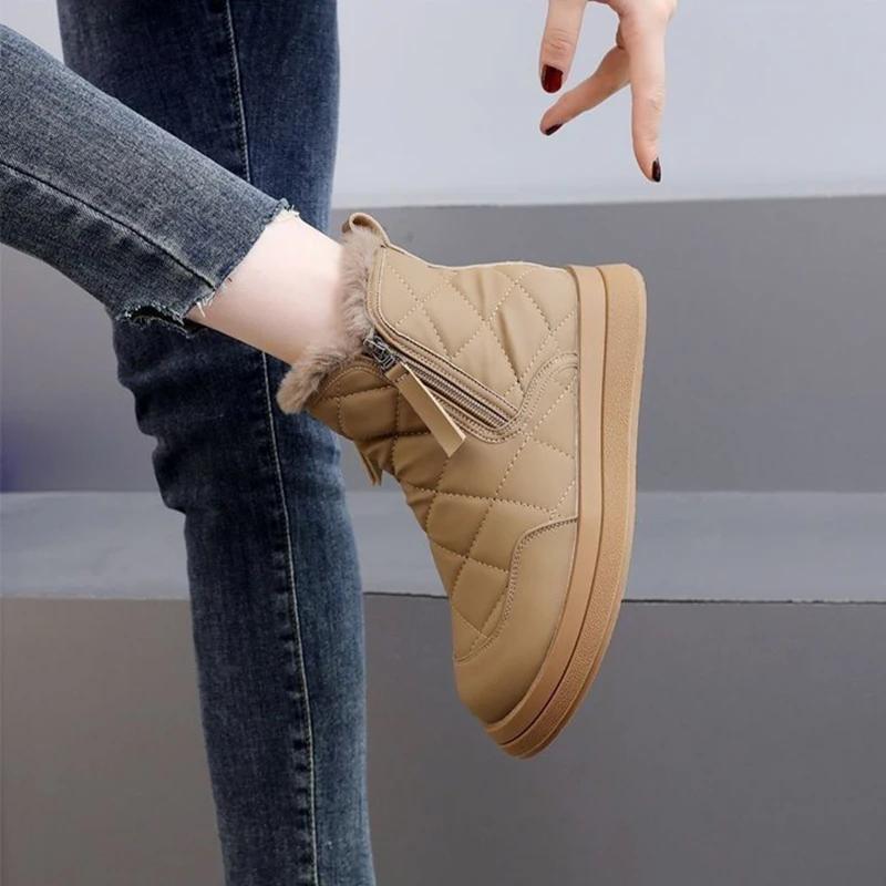 Women Autumn Winter Snow Boots Comfortable Warm Thick Non Slip Thick Soled Casual Shoes