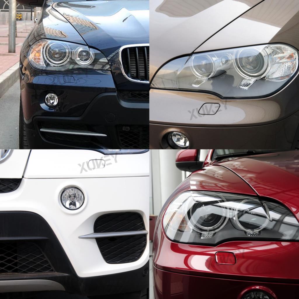 Headlight Washer Nozzle Spray Jet Cover Right Left Unpainted Cap Front Bumper 51657199141 51657199142 For BMW X5 E70 2007-2013