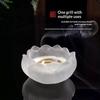 Creative Crystal Glass Lotus Incense Holder Home Decor Indoor Fragrance Stick Burner Smudging Ceremony Tea Ceremony Zen Ornament