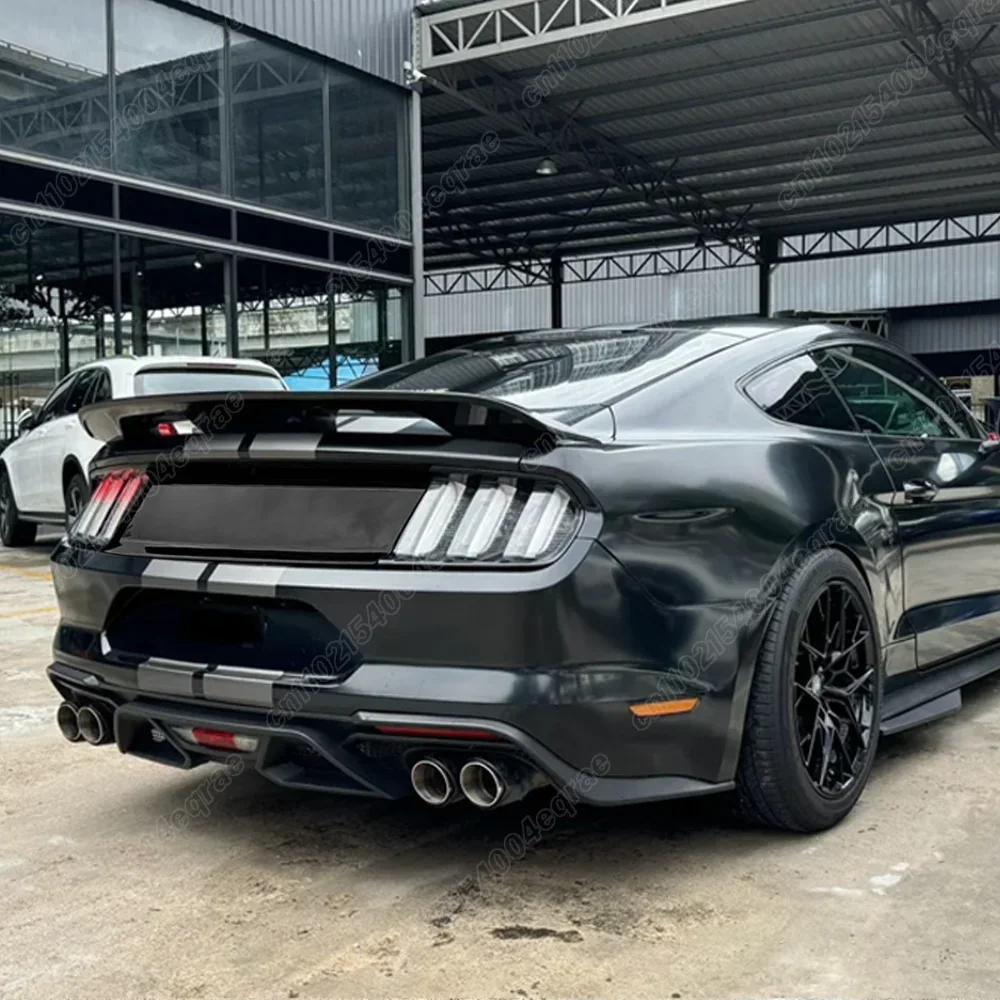 For Ford Mustang Gt 2015 2016 2017 2018 2019 2020 2021 2022 2023 Real Glossy Black Trunk Panel Decklid Trim Cover Body Kit