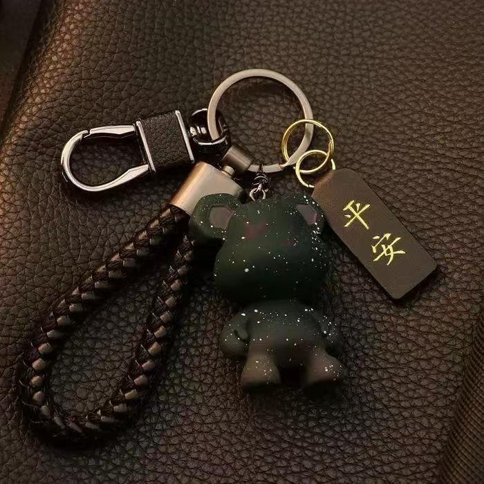 Starry Sky Bear High-End Keychain for Men and Women