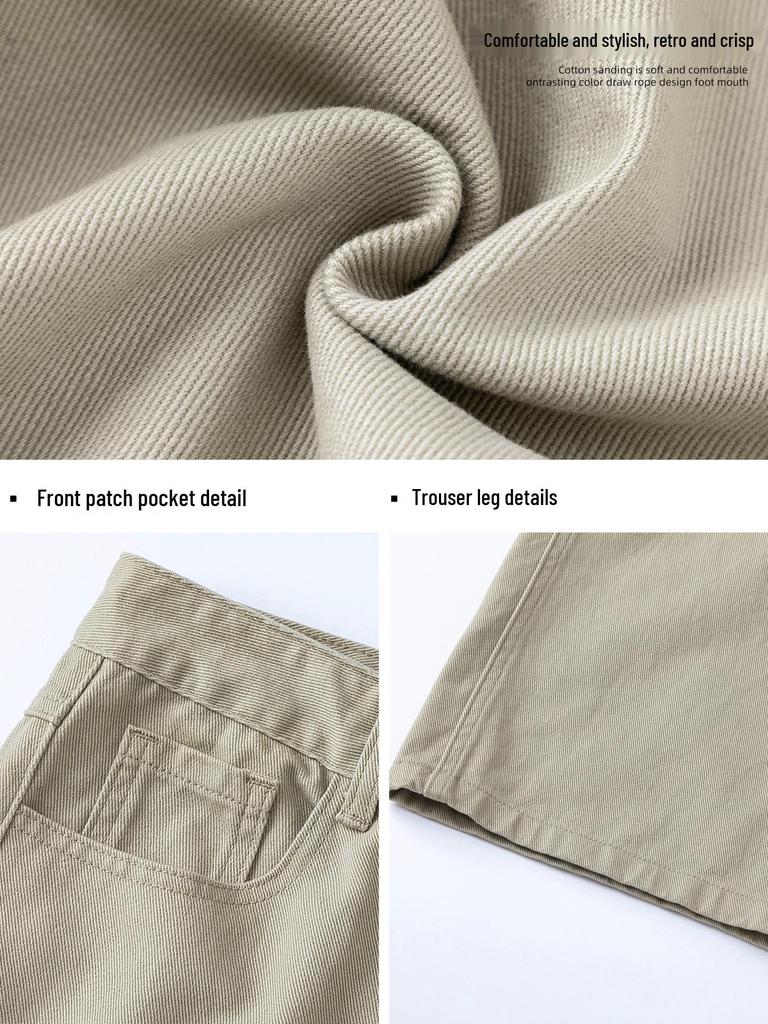 Men's Autumn Casual Retro Wide-Leg Cotton Pants