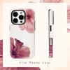 Pink with Two Flowers Phone Case for IPhone 16 15 14 13 12 11 X XS XR XSMAX 7 8 Pro Max Plus Double-layer Back Cover