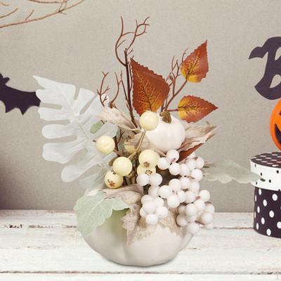 Künstliche Kürbis Blume Herbst Dekor Ernte Thanksgiving Dekorative Beeren