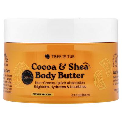Cocoa & Shea Body Butter, Citrus Splash , 6.7 Fl Oz (200 Ml)