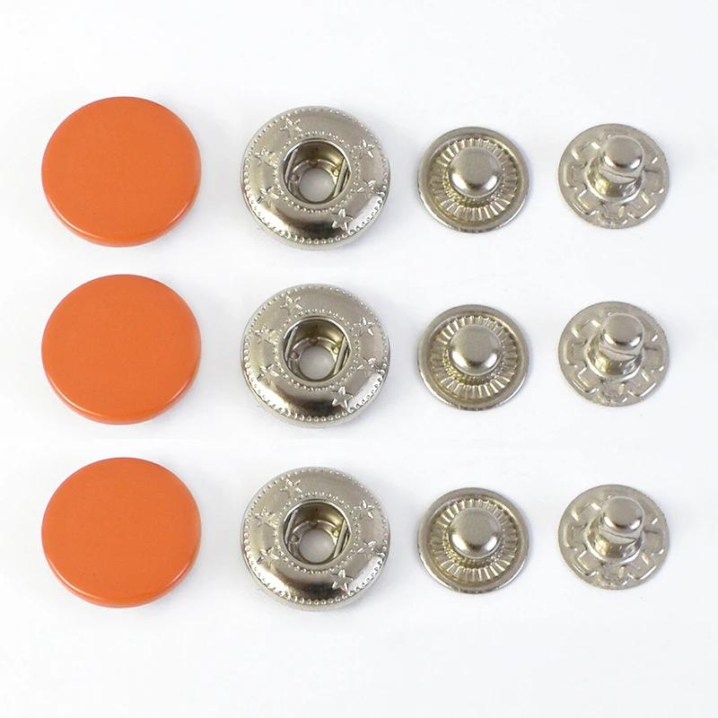 Meetee 100Sets 10-17mm Metal Button 14 Colors Press Studs for Leather Clothes Bags Decor Snap Fasteners Kit Sewing Accessories