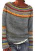 Women's 2026 American Style Color Block Sweater - Trendy Fashion Knitwear