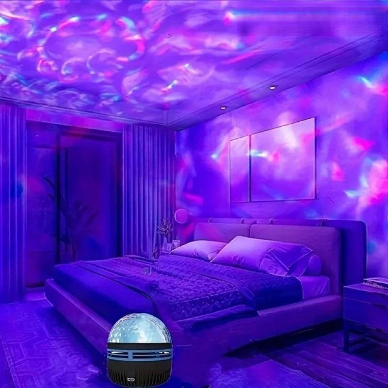 Internet Celebrity Star Light Bedroom Projection Light Water Ripple Bedside Romantic Night Light Northern Lights Gypsy Atmosphere Light
