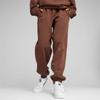 Puma Mmq Solid Color Casual Mid Waist Knitted Sweatpants Unisex Sweatpants Brown 620821-45