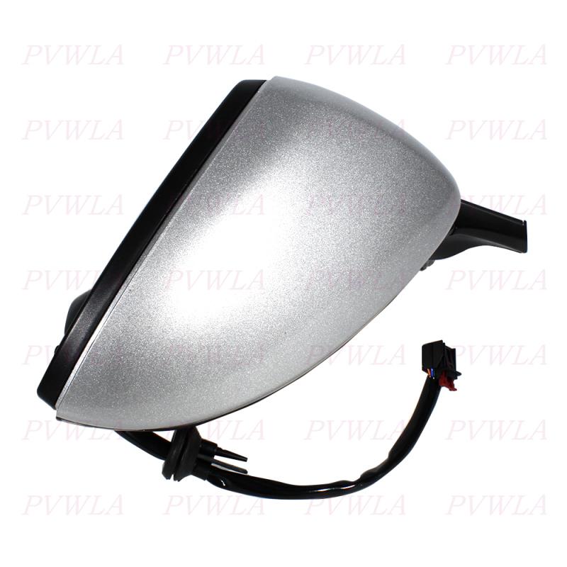 6PIN Crystal Silver Heat Turn Light Rear Mirror Assembly For VW Golf 7 7.5 2013 2014 2015 2016 2017 2018   Car Accessory