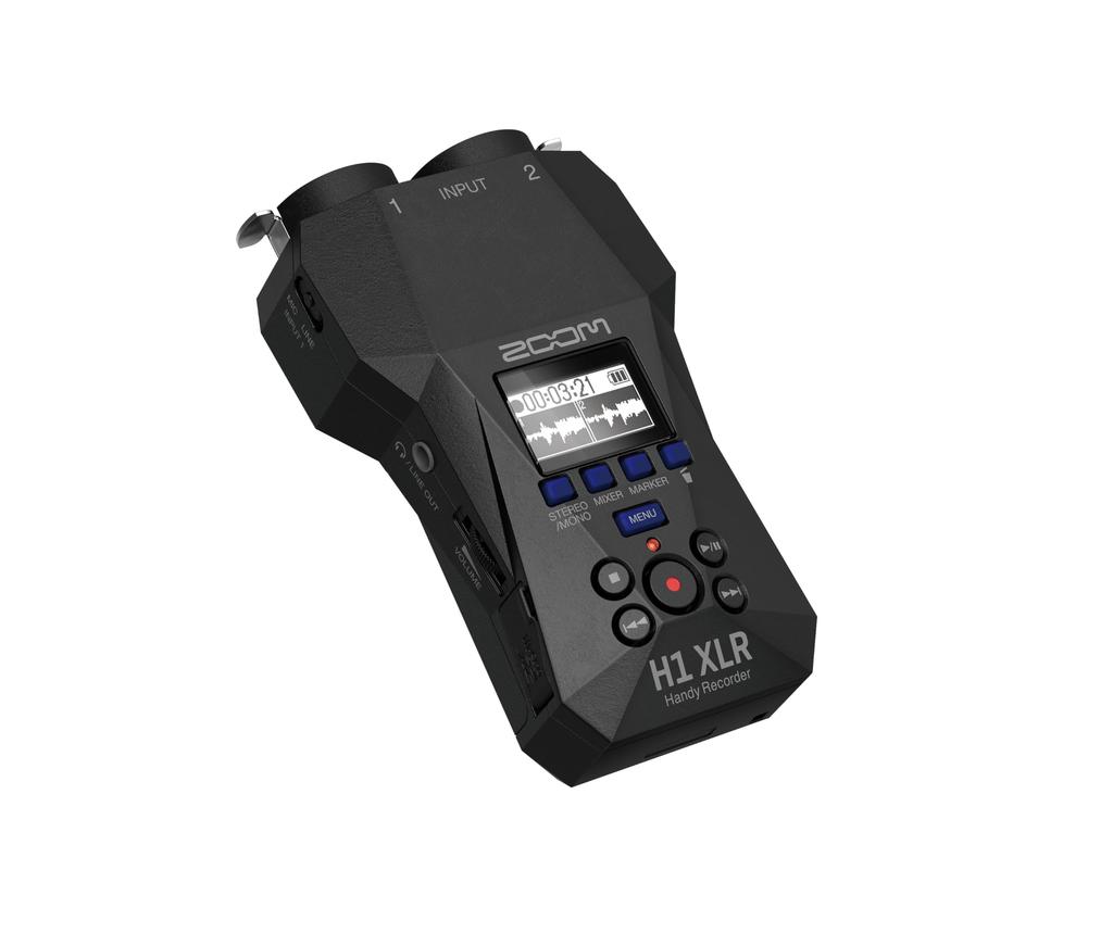 Zoom H1 XLR Handy Recorder Black Equipped with Mini Terminal Specialized for External Input Input Compatible with 32bit Float Recording XLR/TRS