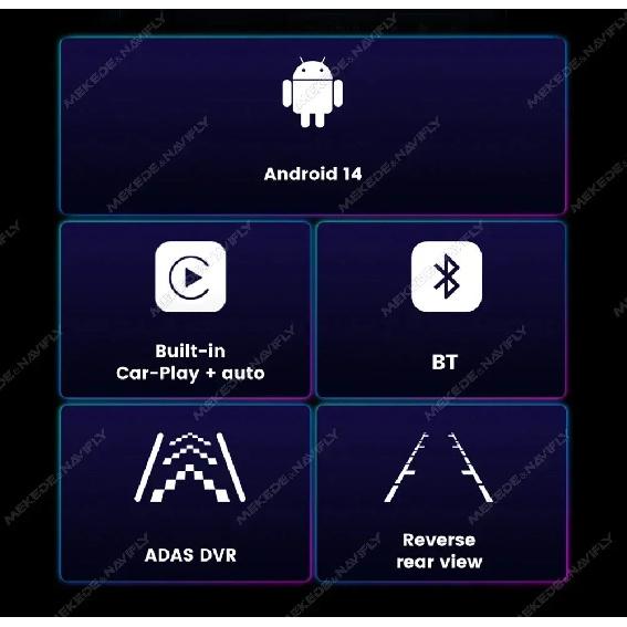 1Din Car Intelligent System Car Radio 2+32G For Fiat 500 2007- 2015 Android 14 Auto Multimedia Player Carplay GPS Navigation DSP