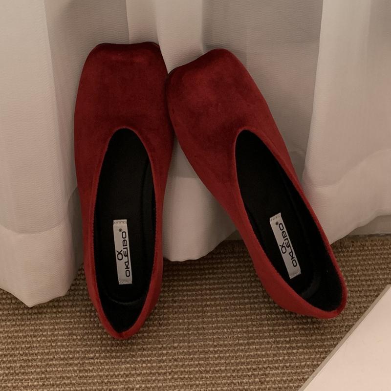 Móda Nová Podzimní Obuv Ženy Boty Mary Jane Mělké Pohodlné Měkká Podrážka Čtvercová Špička Společenské Boty Módní Značka Baleríny Dámské