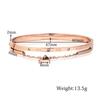 Ins Roman Numerals Long Chain Peach Heart Buckle Bracelet Rose Gold Women-Shaped Bracelet