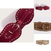 Waist Belt For Women Faux Leather With Studded Design Adjustable Wide Corset Style Fashion Accessory