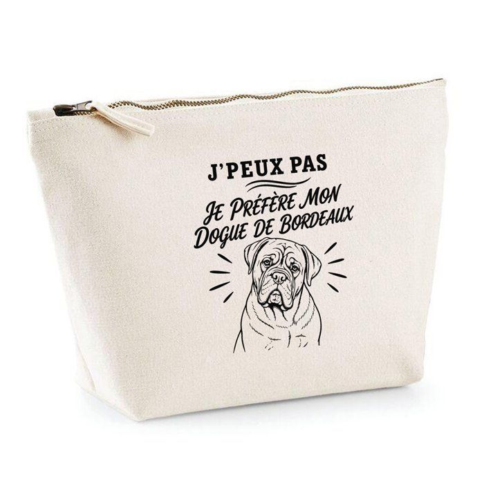 Trousse de toilette - PLANETEE - J’peux pas minimaliste - 100% coton - Beige - Impression DTG durable