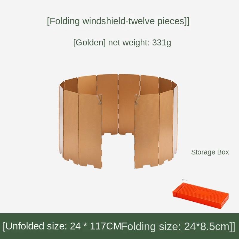 Outdoor Windshield Portable Gas Stove Windshield Stove Gas Stove Enclosure Camping Thickened Furnace End Ring Folding Windproof Board