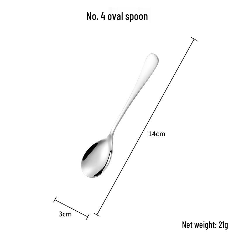 1010 Stainless Steel Cutlery Set: Long-Handle Fork, Soup & Dessert Spoon