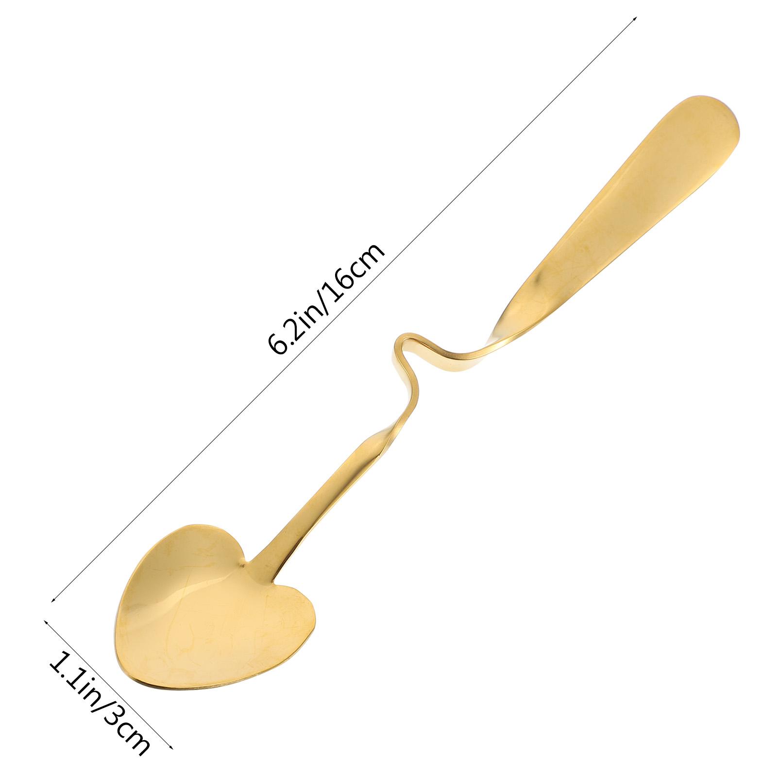 Stainless Steel Hanging Spoon Z-Shape Cup Ladle Hangable Stirring Spoon For Coffee Tea Dessert Kitchen Tableware Gift