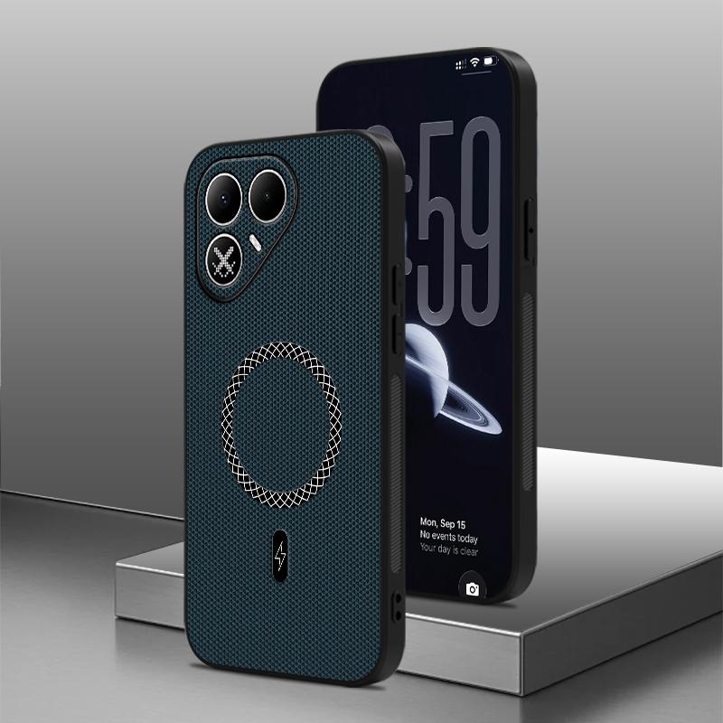 For Tecno Pova8 5G Case Magnetic Frosted Side Anti-slip Strips Skin-friendly PU Leather Cover Shockproof For Magsafe Funda
