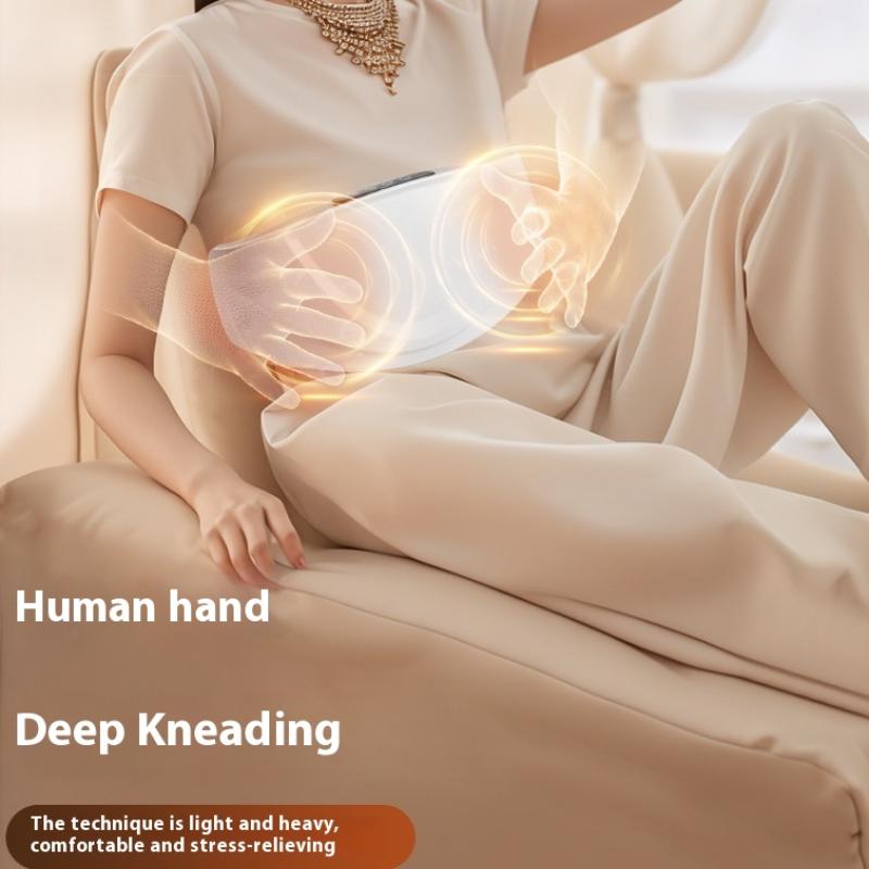 Automatic Heated Abdominal Massager Vibrating Rechargeable Wireless Massager Belt For Waist Back Warm Compress Slimming