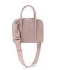 Toff & Loadstone Jolly Mini Boston Eidechse Handtasche mit Schultergurt, Geprägtes Leder, Einheitsgröße, Bordeauxrot und Staubrosa