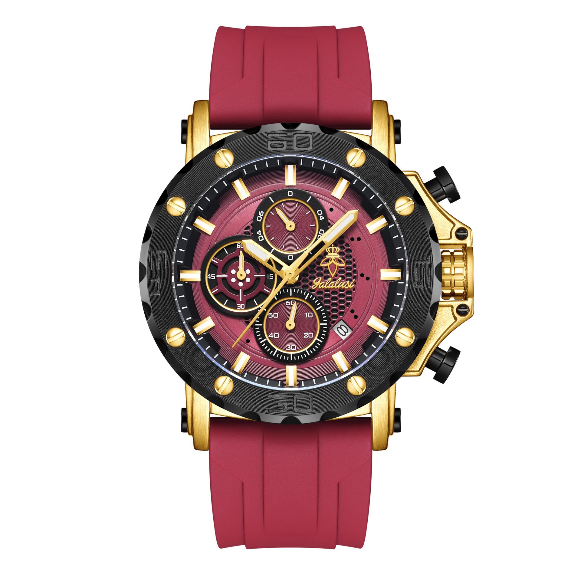 Yalalusi Sports Chronograph Calendar Men S Watch Quartz Sports Style Men S Watch