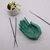 Incense Burner Stone Hand Earth Protect Green