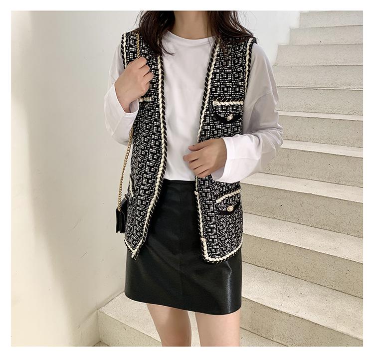 

Женская миди-юбка из искусственной кожи с высокой талией - Весна/Осень 2024 Корейский стиль А-силуэт Облегающая XS чёрный