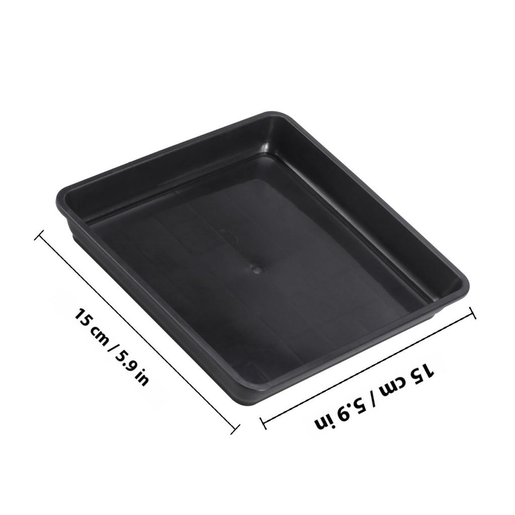 10pcs Plastic Flower Pot Tray Square Resin Saucer For Succulents Small Plants Bonsai Watering Tray Garden Indoor Outdoor Use
