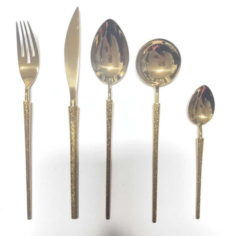 Abay Gold Stainless Steel Cutlery Set