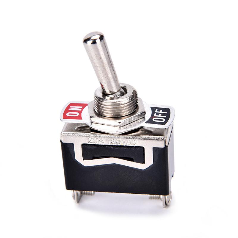 Spst 2Pin Heavy Duty 20A 125V On/Off Rocker Toggle Switch Waterproof Boot