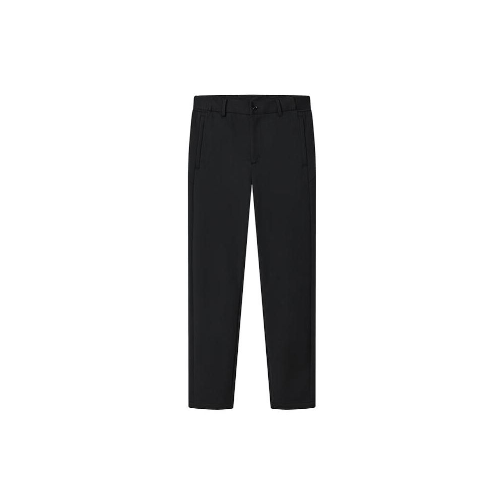 Fila Solid Color Mid-Rise Straight Leg Casual Pants Men Bottoms Black F11M312601F-BK