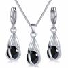 Zircon Crystal Pendant Earrings Two-Piece Set: Alloy Rhinestone Jewelry for Women