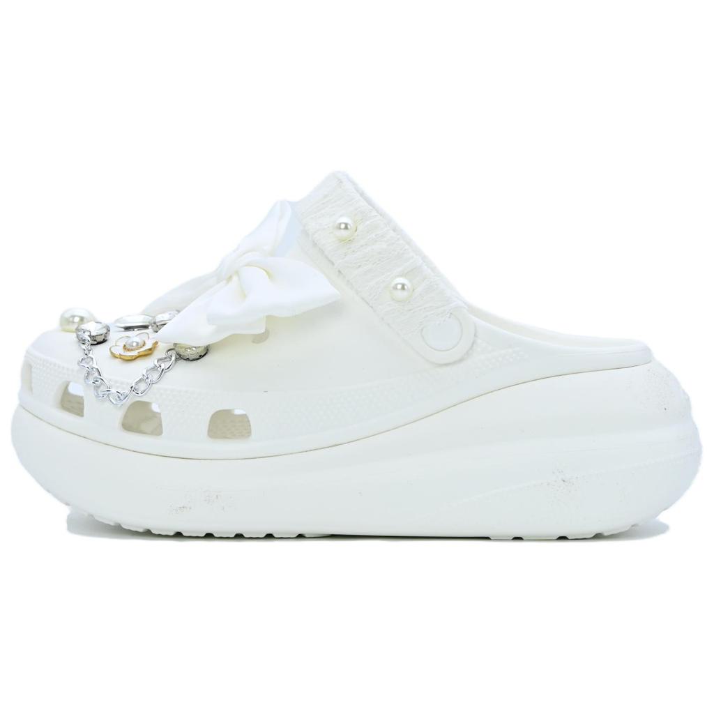 Crocs Crush Clog EVA Fashion Comfortable Versatile Hole Shoes Unisex White