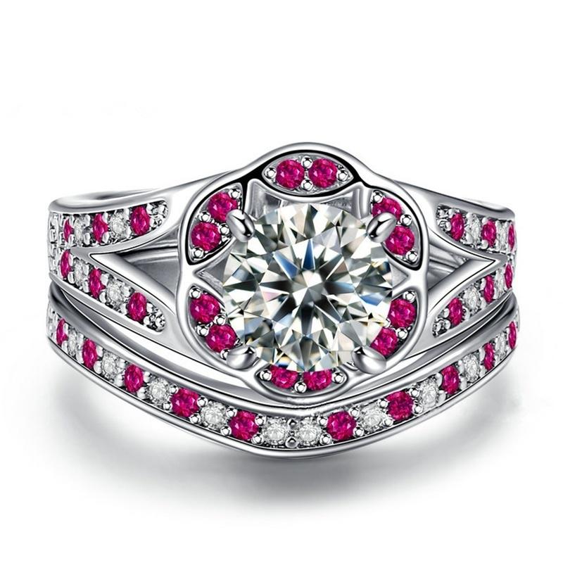 

Высококачественный винтажный комплект коктейльных колец со стразами, модный женский комплект ювелирных изделий для свадебной вечеринки 5