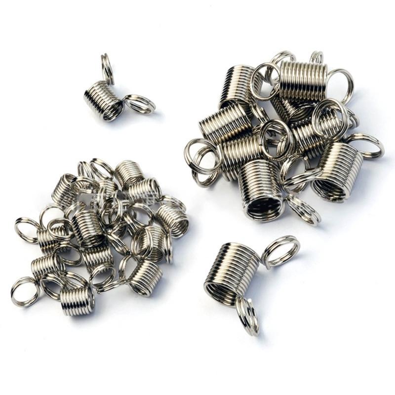 Pack of 20 Handy Jewelry Making Tool Stringing Beads Stopping Spring End Fasteners Alloy Material Perfect for Bracelets