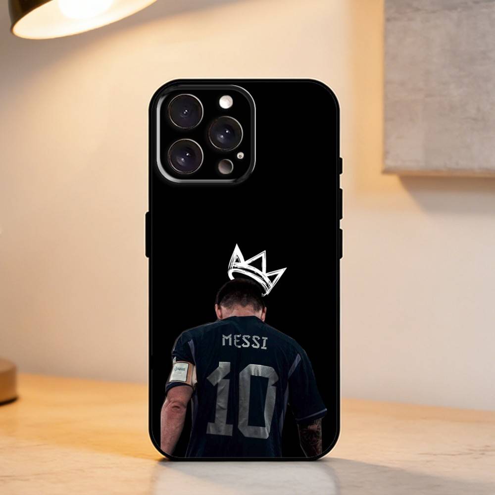 F-Piłka nożna S-Gwiazda L-Lionel Messi Etui na telefon na iPhone 17,16,15,14,13,12,11 Plus,Pro Max,XS,Miękki silikonowy czarny pokrowiec