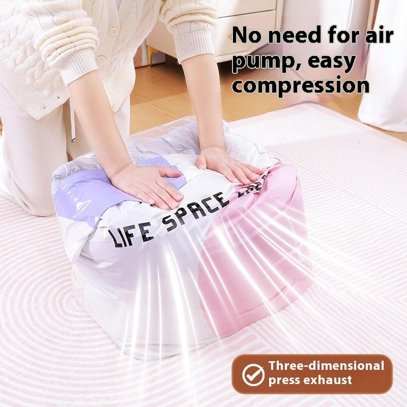 No Need Pump Vacuum Bags Large Plastic Storage Bags For Storing Clothes Blankets Compression Empty Bag Covers Travel Accessories