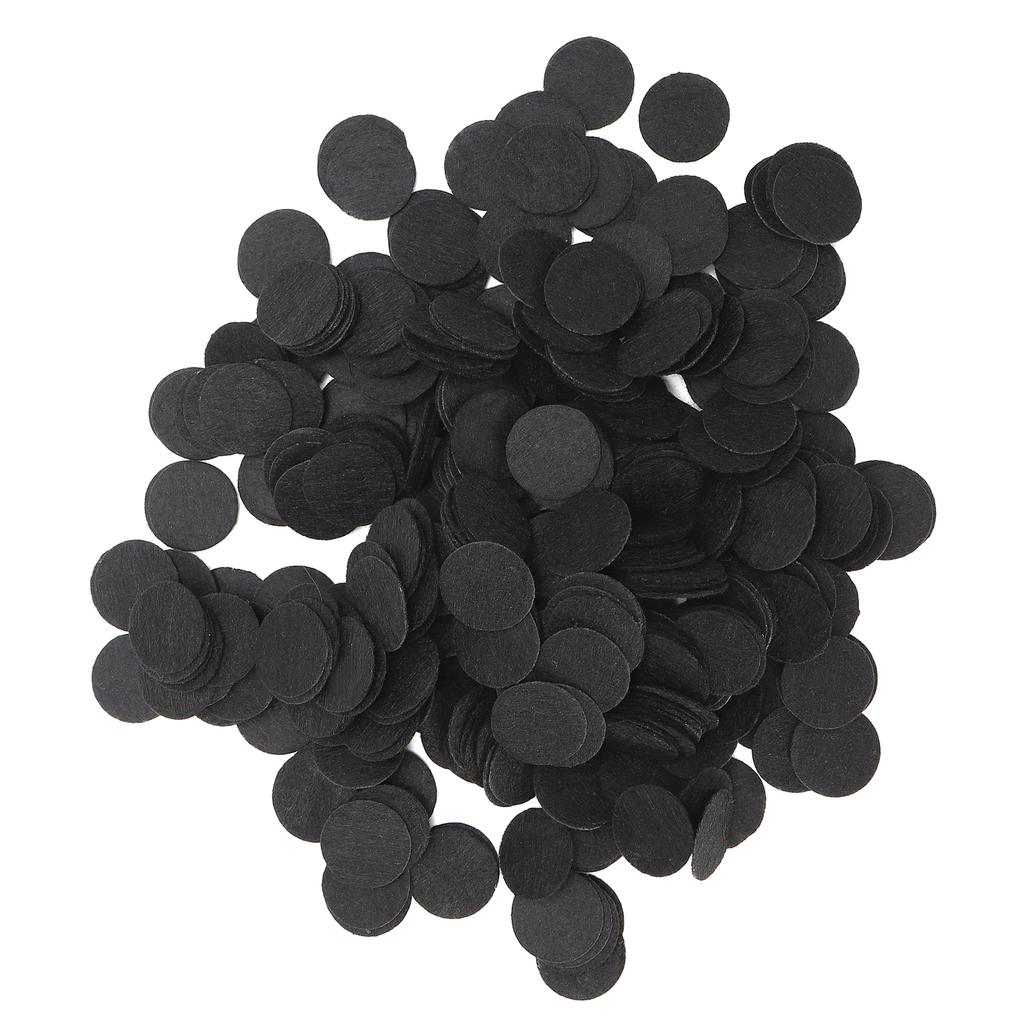 500Pcs Nonwoven Round Piece DIY Felt Crafts Cloth Flake Accessories Chip Hair Decoration 25mmBlack