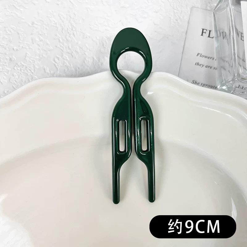 3Pcs/Lot 9cm Plastic U-Shaped Hair Fork For Women Girls Fashion Geometric Hair Sticks Hair Accessories Hairpins Hairstyles