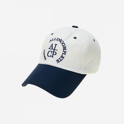 ALLINCOMPLETE Logo Baseball Cap Navy   White