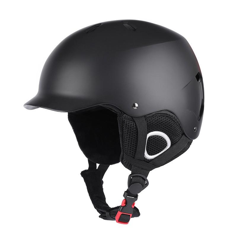 Adult Unisex Ski Helmet Indoor Outdoor Snow Sports Black EPS ABS Protective Gear Size L
