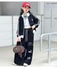 Girls' 2025 Trendy Autumn Two-piece Set: Stand-up Collar Jacket & Wide-leg Pants