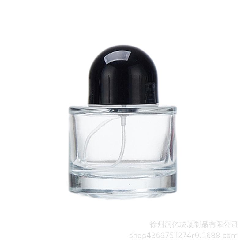 High-End 50ml Cylindrical Glass Perfume Sample Bottles