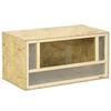Wooden Reptile Terrarium with Sliding Glass Doors and Mesh Panels, 40x80x40 cm