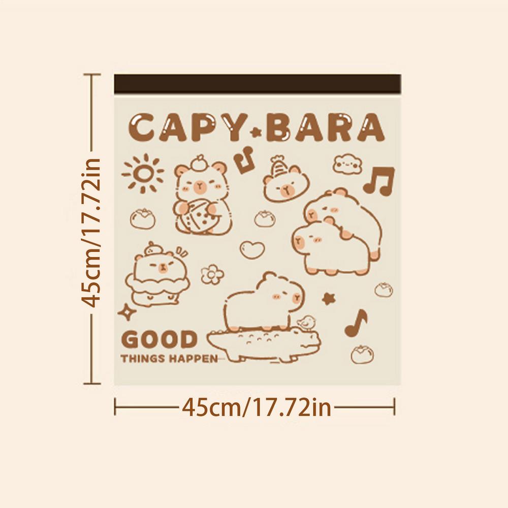 

Capybara Cute Kitchen Garbage Bags Toilet Thickened Dust Bags Household Junk Cleaning Storage Bags Tear-Proof Leak-Proof Pocket
