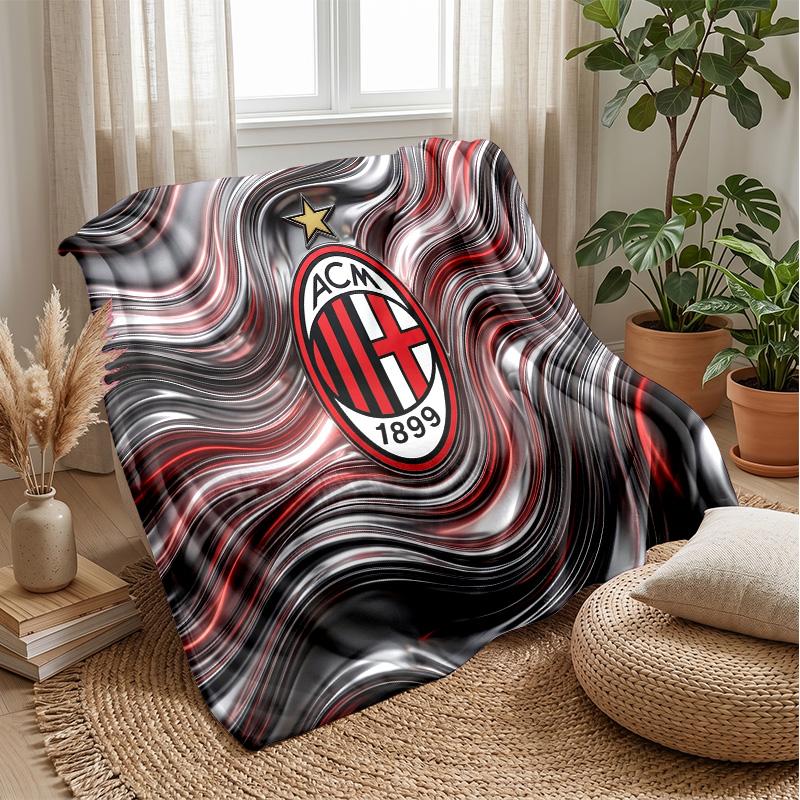 AC Milan Theme blanket Soft Flannel Blanket Plush Throw Blanket Cozy Sofa Bed Blanket for Home Decor