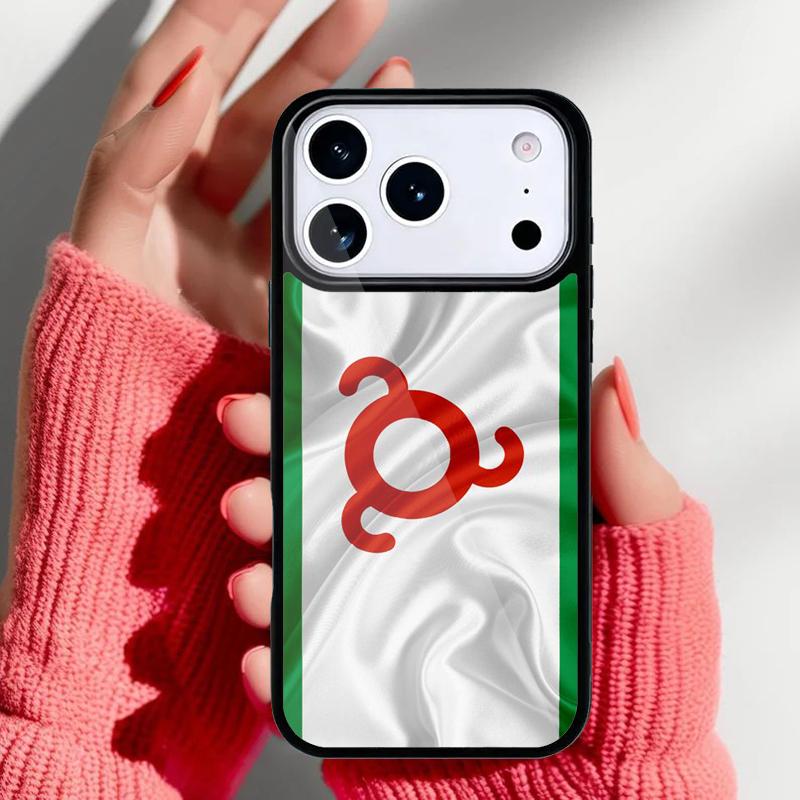 Ingushetia Flag Phone Case for iPhone 17 16 15 14 13 Pro Max Back Cover for 12 11 Pro Coque